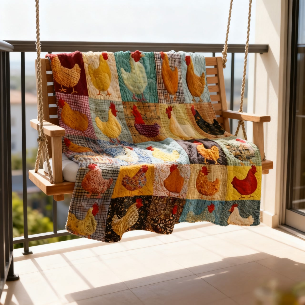 ⏳Begrenzte Zeit 50% Rabatt🍂Vintage Plaid-Decke mit Hahn-Motiv