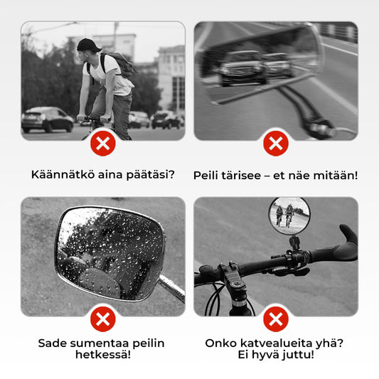 360° käännettävä säädettävä polkupyörän takanäyttöpeili