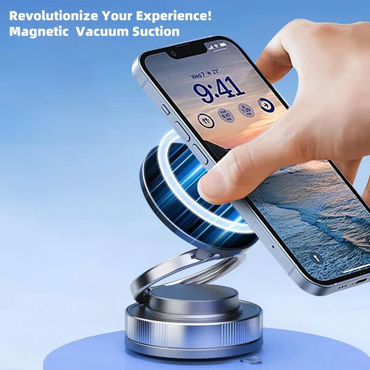 🔄360 ° Säädettävä tyhjiömagneettinen puhelinpidike📱🚗🔥Buy Säästä lisää